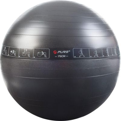 35. FITNESSBALL 75CM SCHWARZ PURE 2 IMPROVE
