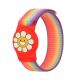 Nylon-Handschlaufenhülle für Apple AirTag Kids – mit Blumen- und Regenbogenstreifen