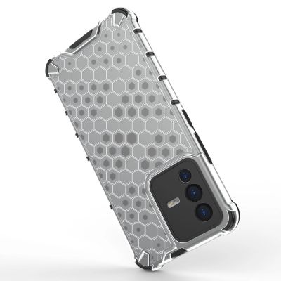 7. Gepanzerte Wabenhülle mit Gelrahmen für Vivo V23 5G transparent