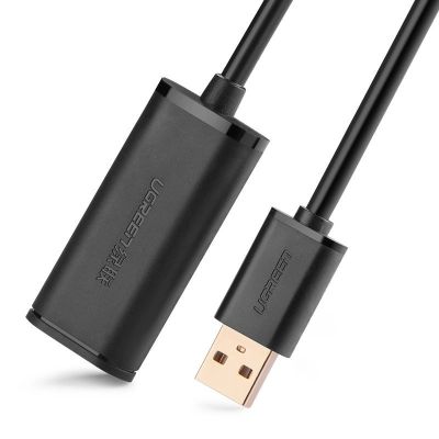 2. Ugreen USB 2.0 Aktives Verlängerungskabel 480 Mbit/s 10 m Schwarz (US121 10321)