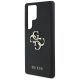 6. Guess Grained Big 4G Logo Small Classic Logo Hülle für Samsung Galaxy S25 Ultra schwarz