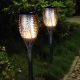 17. Solar-Taschenlampe mit tanzenden Flammen, 3-in-1, 10 x 10 x 86 cm, 12 LEDs