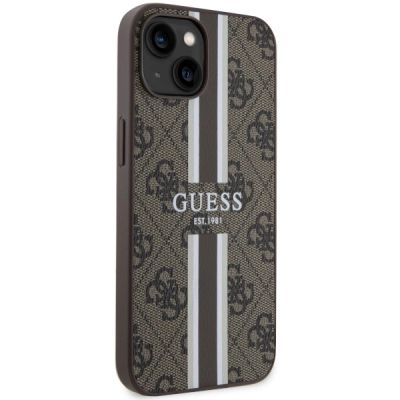 4. Guess GUHMP14MP4RPSW iPhone 14 Plus 6,7" braun/braunes Hardcase 4G bedruckte Streifen MagSafe