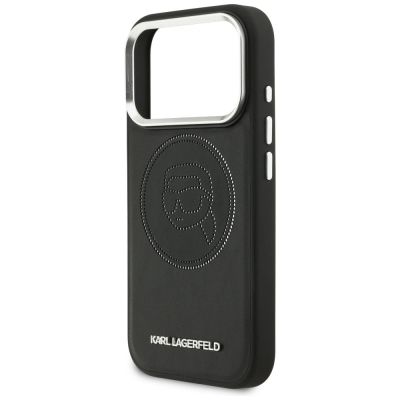 6. Karl Lagerfeld K Head Point Logo MagSafe Hülle für iPhone 17 Pro - Schwarz