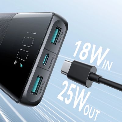 11. Joyroom JR-PBF20 25W 10000mAh Powerbank - Schwarz