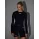 7. Damen-Trainingsshirt mit langen Ärmeln, schmal geschnitten, schnelltrocknend, Größe 4F 4FWAW26TFLOF595-20S