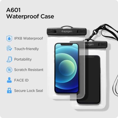 11. Spigen Spigen Aqua Shield A601 Gehäuse wasserdicht IPX8 - transparent 2 Stk.