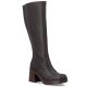 Gefütterte braune Damen-Ankle-Boots mit Blockabsatz, Rieker 58090-25