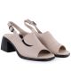 3. Beige Leder-Sandalen mit hohem Absatz für Damen, Modell Vinceza 26-66920