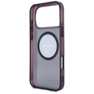 7. Mercedes AMG IML Transparent Bicolor Block MagSafe Hülle für iPhone 18 Pro Max / 17 Pro Max - Schwarz und Burgunderrot