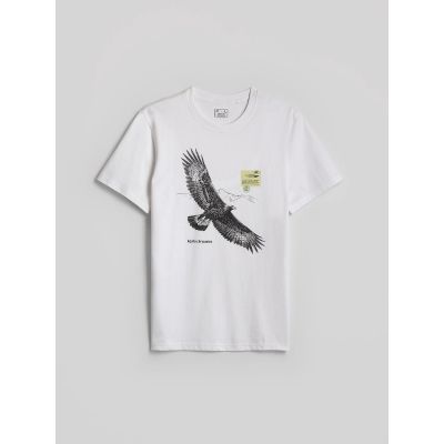 5. Herren-T-Shirt mit Aufdruck, regulär, Größe 4F 4FKAW26TTSHM4499-10S