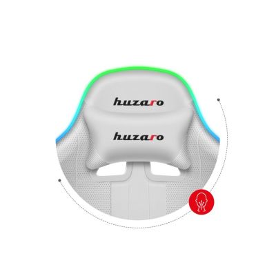 26. Huzaro Force 4.7 RGB Weißer Gaming-Stuhl