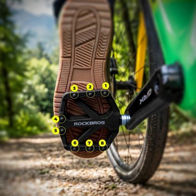 4. Rockbros BP2602 Nylon-Fahrradpedale – Schwarz