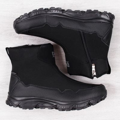 6. Schwarze, wasserdichte Herren-Schneestiefel DK