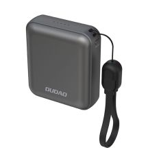 Dudao K22+ Ultrakompakte Powerbank 10000 mAh 22,5 W USB-C mit Anhänger/Kabel - Grau
