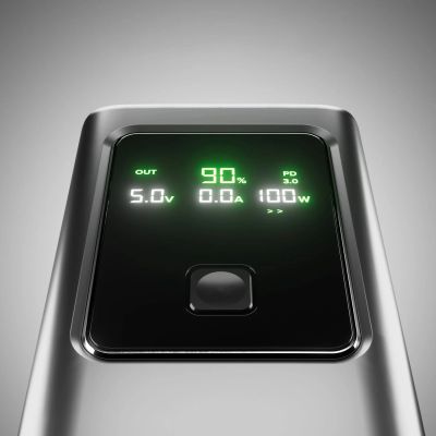 5. Powerbank SBS 10000mAh PD 35W mit LCD-Display - grau