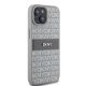 4. DKNY Lederhülle mit Monostreifen und Metalllogo für iPhone 15 / 14 / 13 – Beige