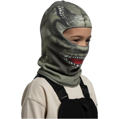 6. Kinder-Balaclava Buff Polar Balaclava – Dinochi Beetle Green, Größe: M