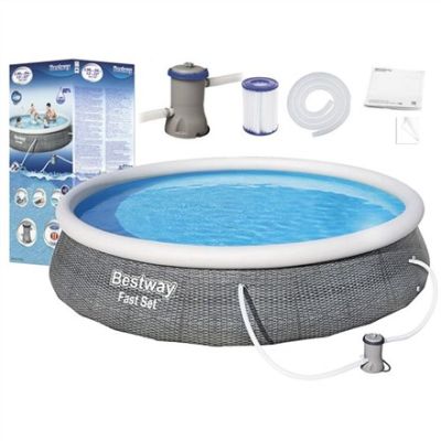 7. Bestway 57376 Schnellaufbau-Erweiterungspool 396x84