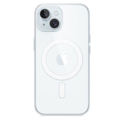 Apple - Rückseite für Mobiltelefone - MagSafe-kompatibel - Polycarbonat - Transparent - für iPhone 15 (MXRK3ZM/A)