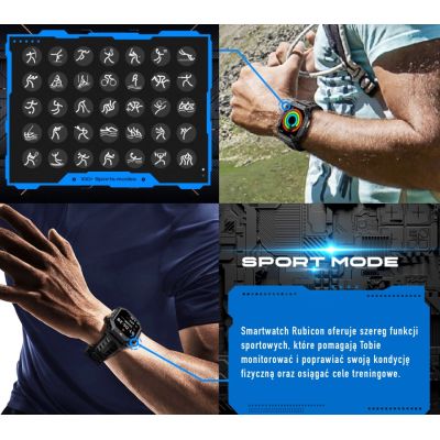 10. Herren-Smartwatch Rubicon RNCF24-1 SCHWARZ