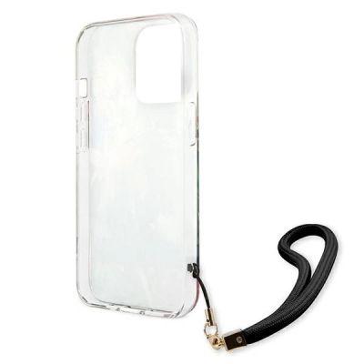 7. Guess GUHCP13LHFLSB iPhone 13 Pro / 13 6.1" Blau/Blau Hardcase Flower Strap