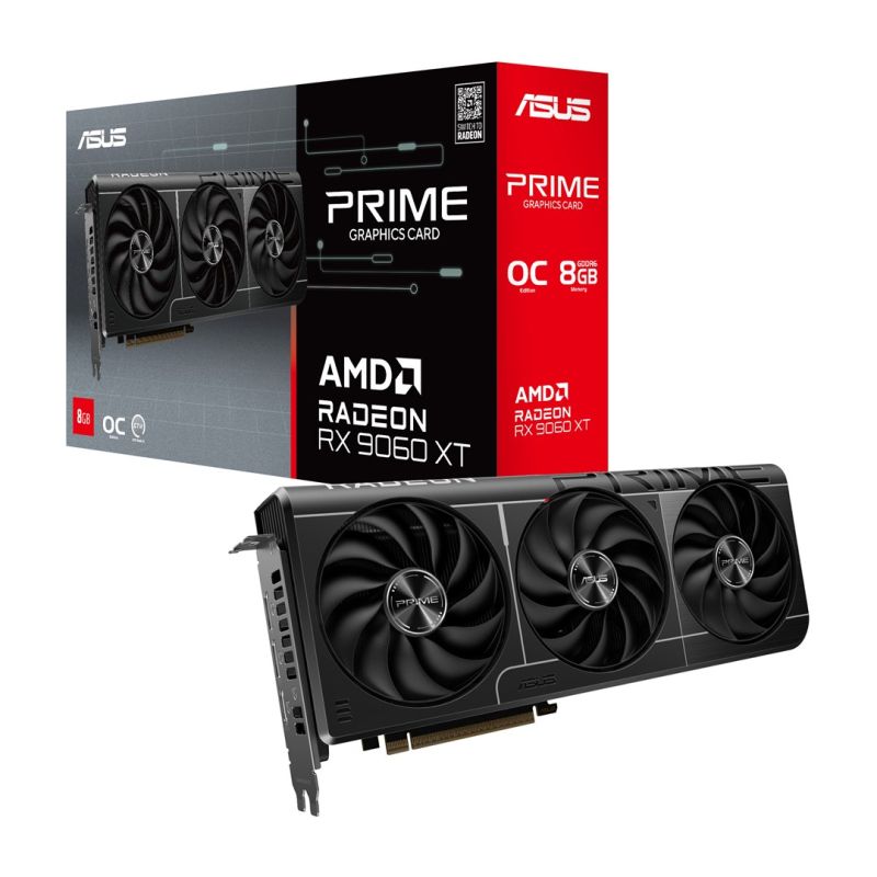 10. ASUS Prime -RX9060XT-O8G AMD Radeon RX 9060 XT 8GB GDDR6