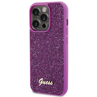 2. Guess Disco Metal Script Hülle für iPhone 15 Pro – Rosa