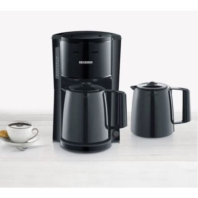 11. SEVERIN KA 9307 Kaffeemaschine mit 2 Thermoskannen, 1000 W, schwarz