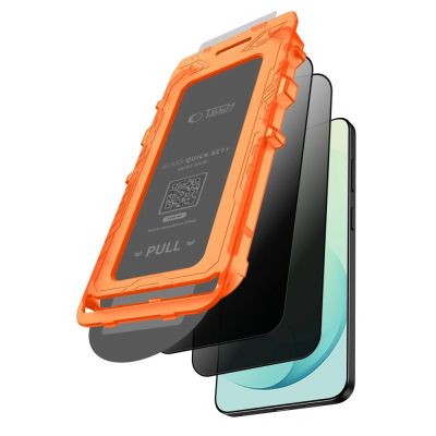 2. Panzerglas Tech-Protect Quick Set Spy+ 2-Pack mit Blickschutz für Samsung Galaxy S26 FE