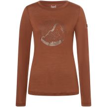 SUPER.NATURAL W Mountain Mandala Tree LS Damen-Langarmshirt, braun