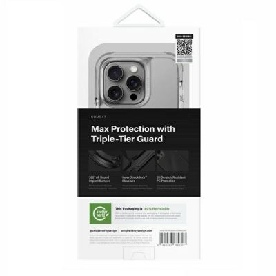 5. Uniq Combat iPhone 16 Pro 6,3" Hülle Magclick Charging grau/steingrau