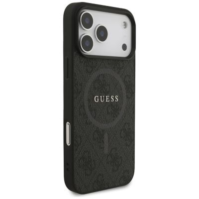 4. Guess 4G Ring Classic Logo MagSafe Hülle für iPhone 17 Pro Max - Schwarz