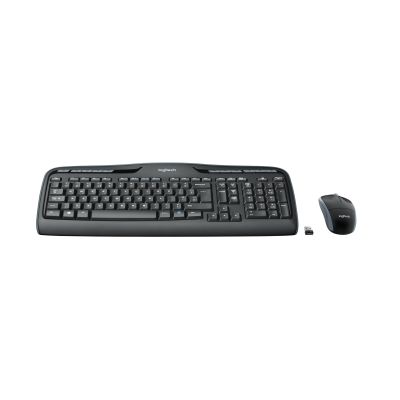 Logitech 920-03999 Membran-Tastatur + Maus-Set (USB 2.0; (DE); schwarz; optisch)