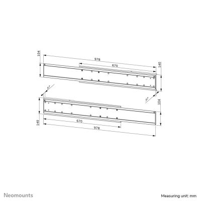 14. Neomounts Doppelbildschirm-TV-Halterung ADM-875BL2