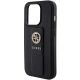 9. Guess Grip Stand 4G Saffiano Strass Hülle für iPhone 15 Pro Max - Schwarz