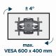 5. GEMBIRD Verstellbare LCD-Wandhalterung 32"-75" VESA MAX 600 x 400 mm, bis zu 45 kg
