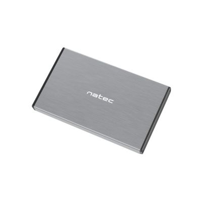 NATEC Rhino Go NKZ-1281 Festplattengehäuse (2,5"; USB 3.0; Aluminium; Grau)