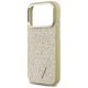 6. Guess Glitzer-Dreieck-Logo MagSafe Hülle für iPhone 17 Pro - Gold