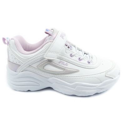11. Fila Skye V Kindersportschuhe für Mädchen mit Klettverschluss, weiß