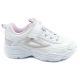 11. Fila Skye V Kindersportschuhe für Mädchen mit Klettverschluss, weiß