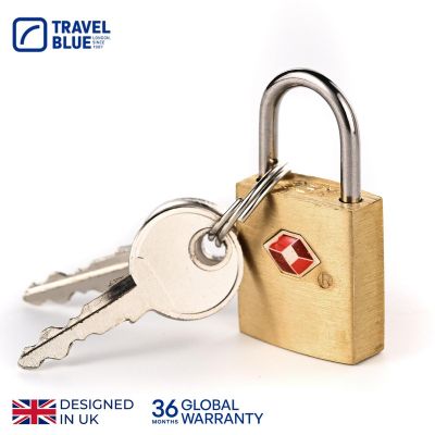 6. TRAVEL BLUE TSA-Gepäckschlösser mit Schlüssel, 2er-Set