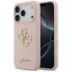 Guess Silikonhülle mit großem 4G-Schriftzug für iPhone 17 Pro – Pink