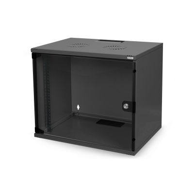 Digitus 19" 7HE Wand-Netzwerkschrank 540x400 mm, Glastür, grau, ungeteilt, unmontiert, 60 kg