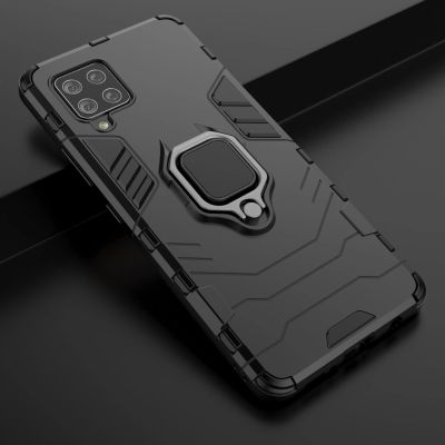 7. Ring Armor robuste Kickstand TPU/PC Panzer Handyhülle Hard Case für Samsung Galaxy A42 5G schwarz