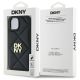 8. DKNY Quilted Stack Logo iPhone 15 Hülle – Schwarz