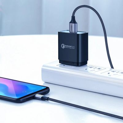 3. Ugreen US288 60124 USB-A/USB-C QC 3.0 3A 0,25 m Kabel – grau