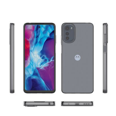 3. Ultra Clear 0,5 mm Hülle für Motorola Moto E32 dünne Abdeckung transparent