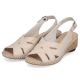13. Rieker W RKR682 bequeme Ledersandalen beige