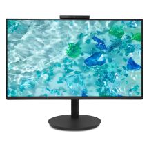 Acer Vero CB242YD6bmiprcx, 23,8 Zoll FHD (1920 x 1080) IPS, ZeroFrame, 120 Hz, 1 ms (VRB), 250 cd/m², VGA, HDMI, DisplayPort, Lautsprecher, Audio-Ein-/Ausgang, verstellbare 5-MP-Webcam mit Mikrofon-Array, AdaptiveSync, Energieeffizienzklasse B, TCO Schwarz, 3 Jahre Garantie
